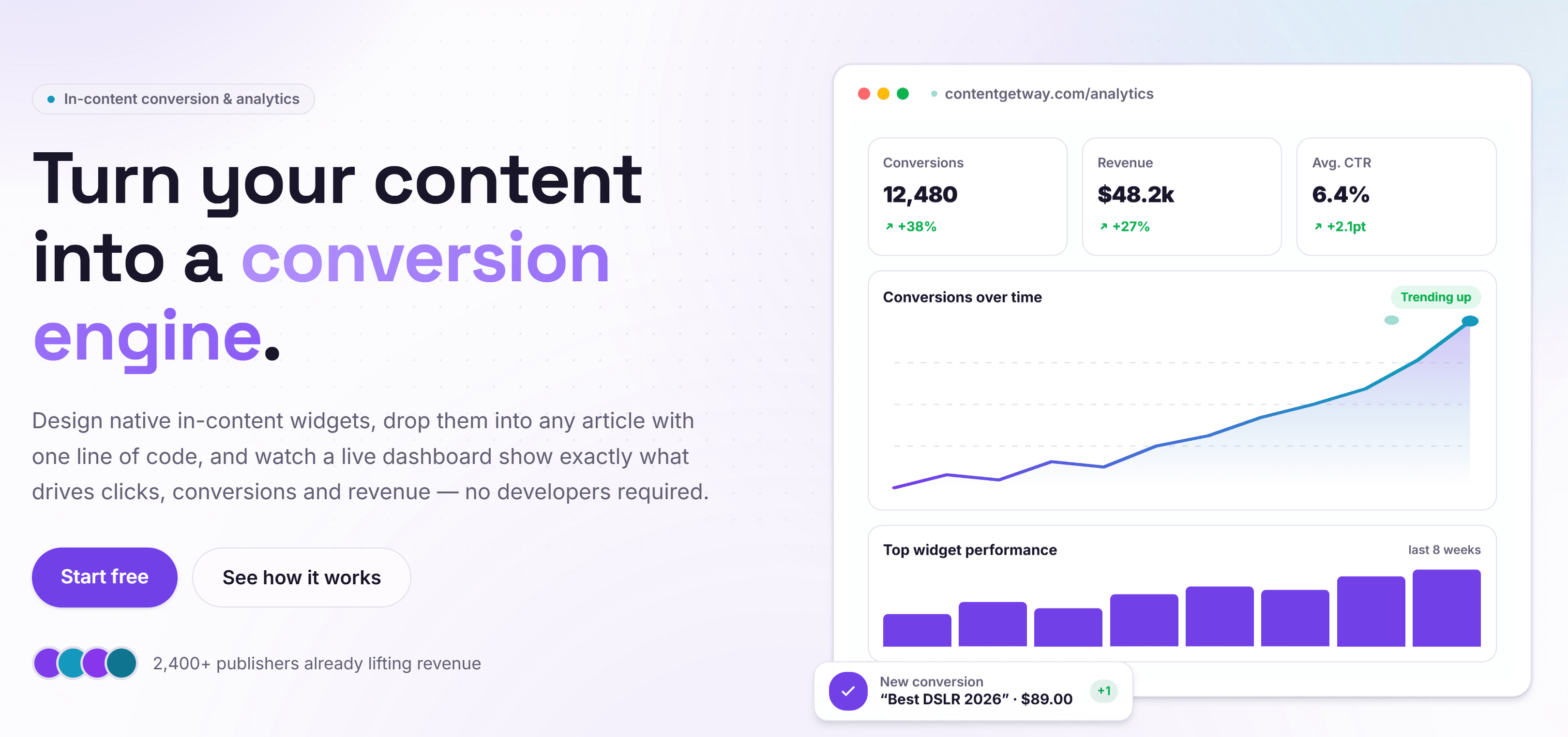 ContentGetway website screenshot